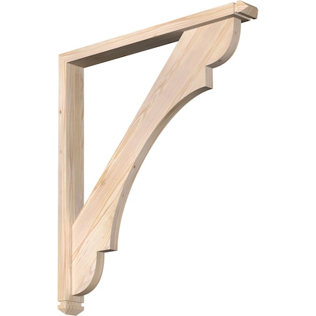 Olympic Arts And Crafts Smooth Bracket W/ Offset Brace, Douglas Fir, 3 1/2W X 32D X 36H